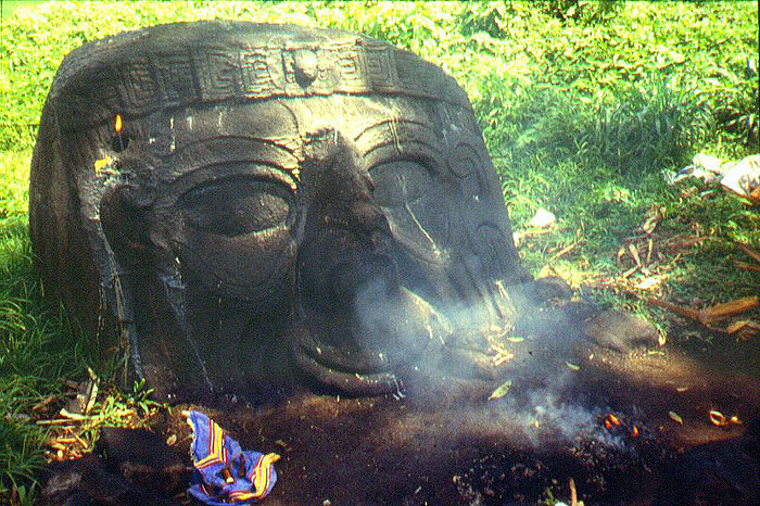 Maya Ritual Ceremony Idol at Las Iluciones - Maya Expeditions