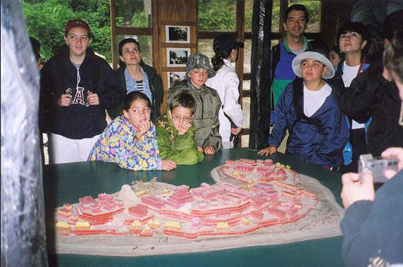 Model of Site Topoxte at onsite Museum - Maya Expeditions