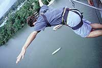 Flying off Rio Dulce Bridge