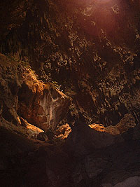 Mico Cave - Dry portion - Ray of sunlight - Maya Expeditions