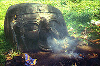 Maya Ritual Ceremony Idol at Las Iluciones - Maya Expeditions