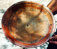 El Mirador Looted Ceramic found by guardians - Maya Archaeology site