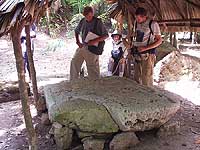 Detail of the Eye of a God Stelea - El Peru Photo Gallery - Maya Expeditions