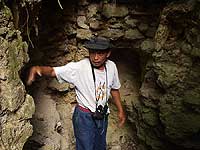 Looters Dig - Local Guide Victor - El Peru Photo Gallery - Maya Expeditions