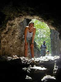 Entrance to Looters Tunnel where Mural is housed - San Bartolo - Maya Expeditions