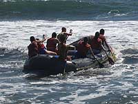 Ocean Raft on the Pacific Coast of Guatemala