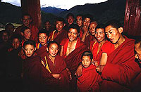 Tibetian monks on the Yangtze River - photo by Shao Hong, China Adventure Travel - Maya Expeditions