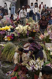 Chichicastenango Market in front of Church Santo Tomas - photo by Gordon Kilgore - Maya Expeditions