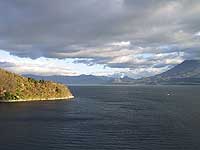 Lake Atitlan view  from San Marcos - photo by Les Mahoney - Copper Canyon Adventures - Maya Expeditions